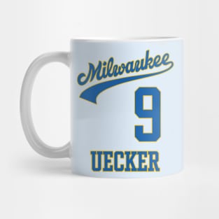 Retro Bob Uecker Baseball Jersey Tribute Mug